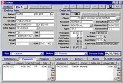 Systematic National Collections - Debtor Entry Form